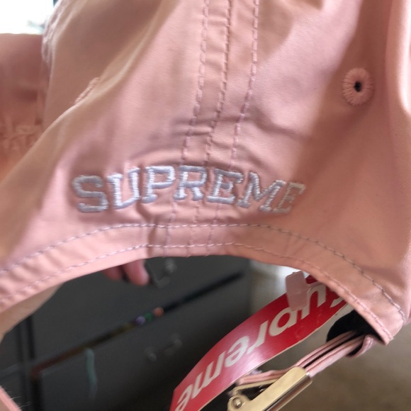 SUPREME pink nylon 6-panel